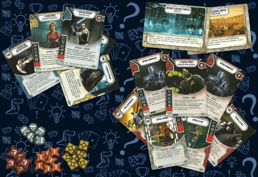 Содержимое(2-х коробок) настольная игра Star Wars: Destiny.