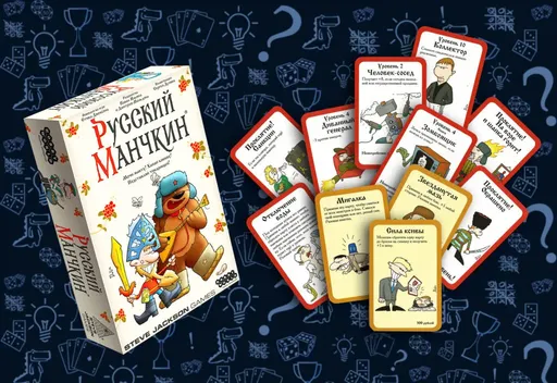 Содержимоекоробки настольная игра Русский Манчкин (rolethedice.ru Бросьте Кости)