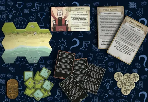 Частьсодержимого в Настольной игре Остаться в живых неизведанные земли (rolethedice.ru Бросьте Кости)